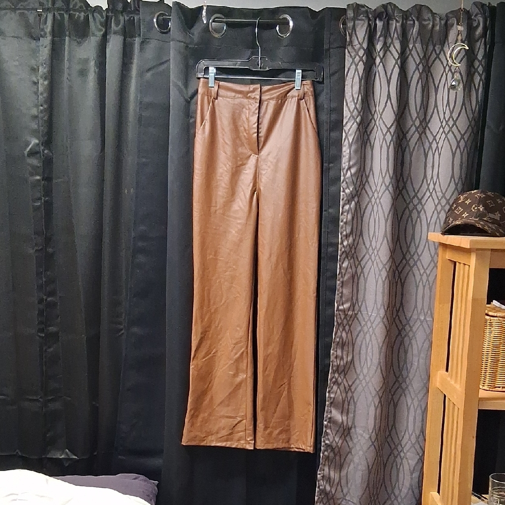 Women's Wide Leg Brown Pants